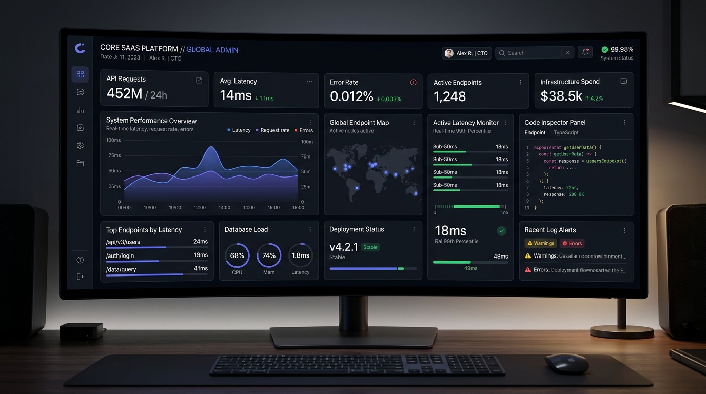 b2b saas dashboard ui
