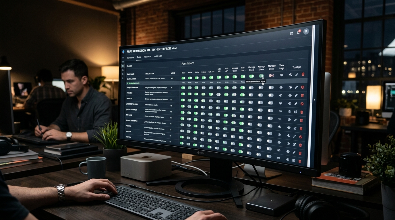 permission matrix ui rbac