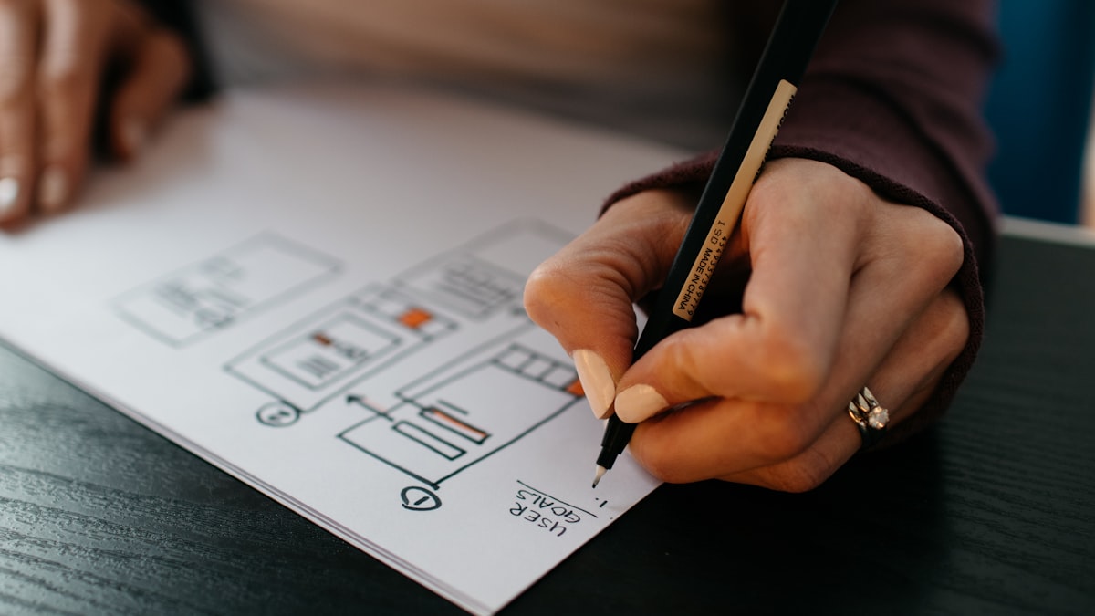 Application wireframe sketches representing B2B SaaS multi-tenant workspace switcher design